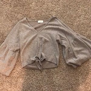 Tan v-neck sweater